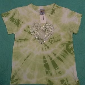 Girls Tee by Charlie Rocket Green Tye dye